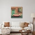 OBRAZ PASTELOVÝ AUTOMOBIL A DVEŘE - OBRAZY AUT - OBRAZY