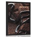 POSTER OF DELICIOUS PIECES OF CHOCOLATE - WITH A KITCHEN MOTIF - POSTERS