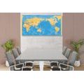 DECORATIVE PINBOARD WORLD MAP IN AN INTERESTING DESIGN - PICTURES ON CORK - PICTURES