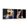 5-PIECE CANVAS PRINT ABSTRACT FACES OF HUMAN BEINGS - ABSTRACT PICTURES{% if product.category.pathNames[0] != product.category.name %} - PICTURES{% endif %}