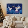 OBRAZ VÁNOČNÍ ANDĚLÉ V ZIMNÍ NOCI - VÁNOČNÍ A ZIMNÍ OBRAZY - OBRAZY