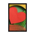 POSTER HEART WITH AN ABSTRACT BACKGROUND - POSTERS FOR CHILDREN ROOM - POSTERS