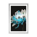 POSTER WITH MOUNT DAISY ON A BLACK BACKGROUND - FLOWERS - POSTERS