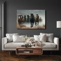 OBRAZ DIVOCÍ KONĚ V MLZE - OBRAZY KONĚ - OBRAZY