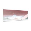 IMPRESSION SUR TOILE LUNE SUR DES MONTAGNES PASTEL - IMPRESSION SUR TOILE MONTAGNES - IMPRESSION SUR TOILE