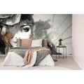 SELF ADHESIVE WALLPAPER BLACK AND WHITE PORTRAIT OF A WOMAN - SELF-ADHESIVE WALLPAPERS - WALLPAPERS