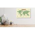 DECORATIVE PINBOARD ORIGINAL WORLD MAP - PICTURES ON CORK - PICTURES