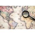 WALLPAPER WORLD MAP WITH A MAGNIFYING GLASS - WALLPAPERS MAPS - WALLPAPERS