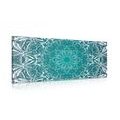 WANDBILD BLAU-WEISSE ROSETTE - BILDER MIT FENG SHUI-MOTIVEN - BILDER