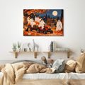 QUADRO SU TELA – FANTASMI DI HALLOWEEN SUL TRATTORE - QUADRI HALLOWEEN E HORROR - STAMPE E QUADRI