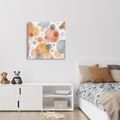 TABLEAU SUR TOILE – CERCLES SUPERPOSÉS À L’AQUARELLE - IMAGES FORMES ABSTRAITES - TABLEAUX