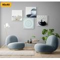 CANVAS PRINT SET FENG SHUI IN SOFT TONES - SET OF PICTURES - PICTURES