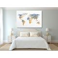 DECORATIVE PINBOARD POLYGONAL WORLD MAP - PICTURES ON CORK - PICTURES