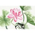 CANVAS PRINT WATERCOLOR LOTUS FLOWER - PICTURES FLOWERS - PICTURES