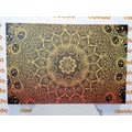 WANDBILD GOLDENES ORIENTALISCHES MANDALA - BILDER MIT FENG SHUI-MOTIVEN - BILDER