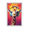 POSTER GIRAFFE MIT KOPFHÖRERN - PARTYTIERE MIT KOPFHÖRERN - POSTER