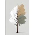 CANVAS PRINT MINIMALIST MULTICOLORED TREE - PICTURES OF TREES AND LEAVES - PICTURES