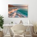 TABLEAU SUR TOILE – RIVAGE TURQUOISE DU LAC SALÉ - TABLEAUX DU LAC - TABLEAUX