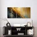 5-DÍLNÝ OBRAZ ZLATÁ EXPLOZE VESMÍRU - OBRAZY ABSTRAKTNÍ TVARY - OBRAZY