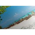 CANVAS PRINT WHITE SANDY BEACH ON THE ISLAND OF BAMBOO - PICTURES - 🔥 TOTAL SALE 🔥