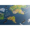 CANVAS PRINT WORLD MAP FOR CHILDREN - CHILDRENS PICTURES - PICTURES