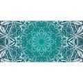 WANDBILD BLAU-WEISSE ROSETTE - BILDER MIT FENG SHUI-MOTIVEN - BILDER