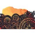 TAPETE MANDALA ORANGES AQUARELL - TAPETEN MIT FENG SHUI-MOTIVEN - TAPETEN