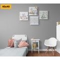 CANVAS PRINT SET FOR CHILDREN IN BEAUTIFUL COLORS - SET OF PICTURES - PICTURES