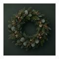 CANVASTAVLA GRÖN NATURLIG ADVENTSKRANS - JUL- OCH VINTERTAVLOR - TAVLOR