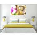 WANDBILD GOLDENES GESICHT VON BUDDHA - BILDER MIT FENG SHUI-MOTIVEN - BILDER