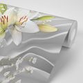 SELF ADHESIVE WALLPAPER LILY ON AN ABSTRACT BACKGROUND - SELF-ADHESIVE WALLPAPERS - WALLPAPERS