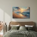 OBRAZ KLIDNÉ VLNY PŘI ÚSVITU - OBRAZY VÝCHOD A ZÁPAD SLUNCE - OBRAZY