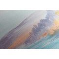 CANVAS PRINT OIL PAINTING OF A MOUNTAIN LAKE - PICTURES OF NATURE AND LANDSCAPE - PICTURES