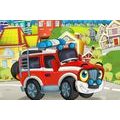 CANVAS PRINT TOY CAR ON THE ROAD - CHILDRENS PICTURES - PICTURES