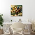 TABLEAU SUR TOILE – BOUQUET DE ROSES ET TOURNESOLS - TABLEAUX DE FLEURS - TABLEAUX
