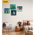 CANVAS PRINT SET FAIRY-TALE CREATURES - SET OF PICTURES - PICTURES