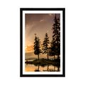 POSTER MIT PASSEPARTOUT BERGSEE - NATUR - POSTER