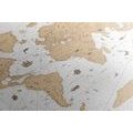 DECORATIVE PINBOARD BEIGE MAP - PICTURES ON CORK - PICTURES