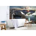 SELF ADHESIVE WALL MURAL MOUNTAIN PANORAMA WITH SUNSET - SELF-ADHESIVE WALLPAPERS - WALLPAPERS