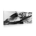 IMPRESSION SUR TOILE NATURE MORTE VINTAGE EN NOIR ET BLANC AVEC UNE CLÉ - IMPRESSIONS SUR TOILE NOIR ET BLANC - IMPRESSION SUR TOILE