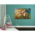 CANVAS PRINT BEAUTIFUL FLOWER WITH A RETRO TOUCH - PICTURES FLOWERS - PICTURES