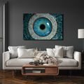 TABLEAU SUR TOILE – ŒIL TURQUOISE DANS L’OR - TABLEAUX PAR THÈME - TABLEAUX