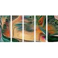 5-PIECE CANVAS PRINT PSYCHEDELIC ABSTRACTION - ABSTRACT PICTURES - PICTURES