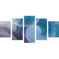 5-PIECE CANVAS PRINT MODERN ABSTRACT STROKES - ABSTRACT PICTURES - PICTURES