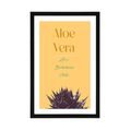 POSTER MIT PASSEPARTOUT UND STILVOLLER AUFSCHRIFT ALOE VERA - MOTIVE AUS UNSERER WERKSTATT - POSTER