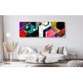 WANDBILD MEHRFARBIGES GEOMETRISCHES ORNAMENT - POP-ART-BILDER - BILDER