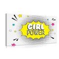 WANDBILD MIT POP-ART-AUFSCHRIFT - GIRL POWER - POP-ART-BILDER - BILDER