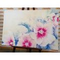 WANDBILD AQUARELLILLUSTRATION VON ROSA BLUMEN - BILDER BLUMEN - BILDER