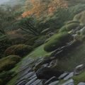 TABLEAU SUR TOILE – JARDIN JAPONAIS DANS LA BRUME - TABLEAUX FORÊT - TABLEAUX
