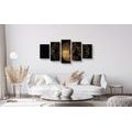 5-TEILIGES WANDBILD HARMONISCHE KRAFT DES BUDDHA - BILDER MIT FENG SHUI-MOTIVEN - BILDER